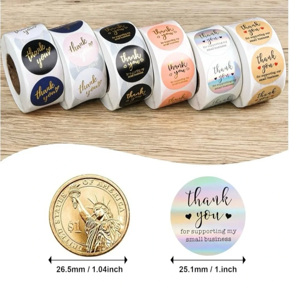 BuyNow✨1 Roll Thank You Stickers 500 pieces